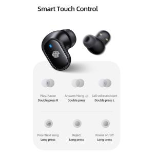 USAMS earphones με θήκη φόρτισης BH11, True Wireless, μαύρα | Αξεσουάρ κινητών | elabstore.gr