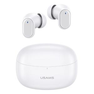 USAMS earphones με θήκη φόρτισης BH11, True Wireless, λευκά | Αξεσουάρ κινητών | elabstore.gr