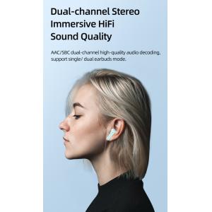 USAMS earphones με θήκη φόρτισης BU12, True Wireless, λευκά | Αξεσουάρ κινητών | elabstore.gr