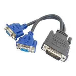 POWERTECH αντάπτορας DMS-59 σε 2x VGA CAB-DMS002, 0.20m, μαύρος | Καλώδια - Αντάπτορες | elabstore.gr