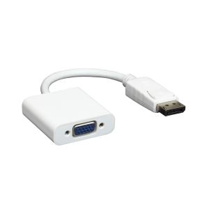 POWERTECH αντάπτορας DisplayPort σε VGA CAB-DP006, 0.20m, λευκός | Καλώδια - Αντάπτορες | elabstore.gr