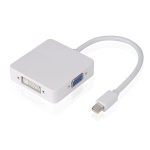 POWERTECH αντάπτορας Mini DisplayPort σε HDMI/DVI/VGA CAB-DP016, λευκός | Καλώδια - Αντάπτορες | elabstore.gr