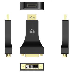 POWERTECH αντάπτορας DisplayPort σε DVI CAB-DP062, passive 1080p, μαύρος | Καλώδια - Αντάπτορες | elabstore.gr