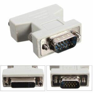 POWERTECH αντάπτορας VGA σε DVI 24+5 CAB-G018, συμβατός με 24+1, λευκός | Καλώδια - Αντάπτορες | elabstore.gr