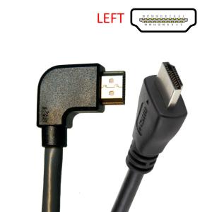 POWERTECH καλώδιο HDMI CAB-H017, γωνιακό, 90° left, 1.5m, μαύρο | Καλώδια - Αντάπτορες | elabstore.gr