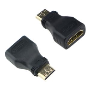 POWERTECH αντάπτορας HDMI Mini αρσενικό σε HDMI θηλυκό CAB-H025, μαύρος | Καλώδια - Αντάπτορες | elabstore.gr
