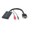 POWERTECH αντάπτορας VGA/USB/3.5mm σε HDMI CAB-H070, 1080p, 0.2m, μαύρος | Καλώδια - Αντάπτορες | elabstore.gr