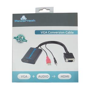 POWERTECH αντάπτορας VGA/USB/3.5mm σε HDMI CAB-H070, 1080p, 0.2m, μαύρος | Καλώδια - Αντάπτορες | elabstore.gr