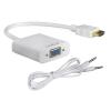 POWERTECH αντάπτορας HDMI σε VGA CAB-H072, καλώδιο 3.5mm, 0.20m, λευκός | Καλώδια - Αντάπτορες | elabstore.gr