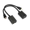POWERTECH HDMI extender σε 2x UTP cat5e/6 CAB-H078, HD, εώς 30m, μαύρο | Καλώδια - Αντάπτορες | elabstore.gr
