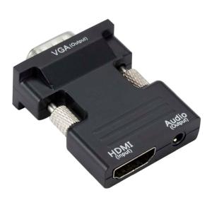 POWERTECH αντάπτορας HDMI (F) σε VGA (M) CAB-H120 με audio, μαύρο | Καλώδια - Αντάπτορες | elabstore.gr
