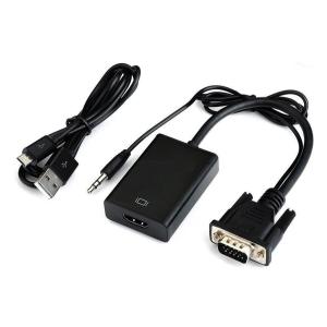 Αντάπτορας VGA και 3.5mm σε HDMI CAB-H139, 1080p, μαύρος | Καλώδια - Αντάπτορες | elabstore.gr