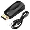POWERTECH αντάπτορας HDMI σε VGA & 3.5mm CAB-H143, καλώδιο 3.5mm, μαύρος | Καλώδια - Αντάπτορες | elabstore.gr