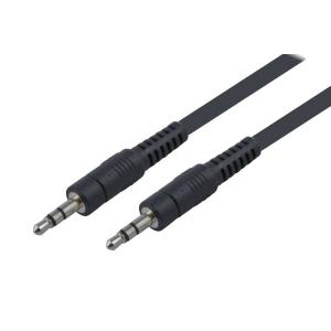 POWERTECH καλώδιο stereo 3.5mm CAB-J008, AUX, nickel plated, 5m, μαύρο | Καλώδια - Αντάπτορες | elabstore.gr