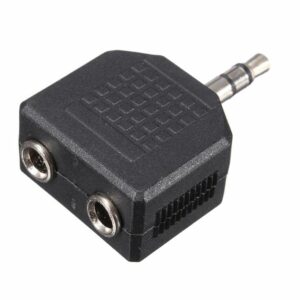 POWERTECH αντάπτορας 3.5mm σε 2x 3.5mm CAB-J015, μαύρος, 5τμχ | Καλώδια - Αντάπτορες | elabstore.gr