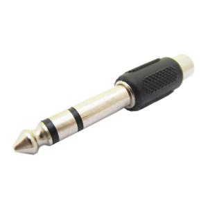 POWERTECH αντάπτορας stereo 6.35mm σε RCA CAB-J024, μαύρος, 5τμχ | Καλώδια - Αντάπτορες | elabstore.gr