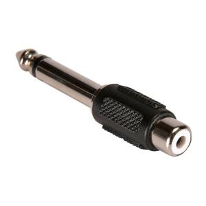 POWERTECH αντάπτορας mono 6.35mm σε RCA CAB-J025, μαύρος, 5τμχ | Καλώδια - Αντάπτορες | elabstore.gr