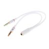 POWERTECH αντάπτορας 2x 3.5mm σε 3.5mm θηλυκό CAB-J048, 0.2m, λευκό | Καλώδια - Αντάπτορες | elabstore.gr