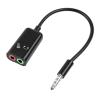 POWERTECH καλώδιο 3.5mm σε 2x 3.5mm CAB-J053, 0.15m, μαύρο | Καλώδια - Αντάπτορες | elabstore.gr