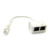 POWERTECH Adapter RJ45 male Cat5e σε 2x RJ45 female CAB-N089, 0.2m | Καλώδια - Αντάπτορες | elabstore.gr