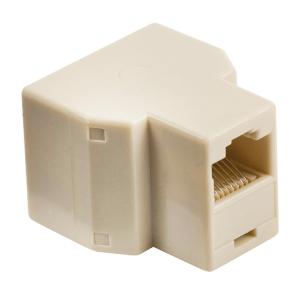 POWERTECH Αντάπτορας RJ45 (F) σε 2x RJ45 (F) CAB-N128, λευκό | Καλώδια - Αντάπτορες | elabstore.gr