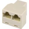 POWERTECH Αντάπτορας RJ45 (F) σε 2x RJ45 (F) CAB-N128, λευκό | Καλώδια - Αντάπτορες | elabstore.gr