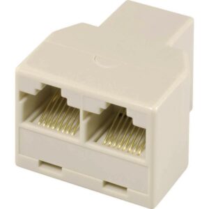 POWERTECH Αντάπτορας RJ45 (F) σε 2x RJ45 (F) CAB-N128, λευκό | Καλώδια - Αντάπτορες | elabstore.gr