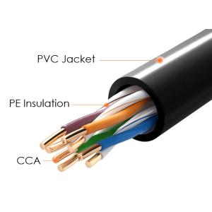 POWERTECH καλώδιο U/UTP Cat 5e CAB-N289, CCA 26AWG, PVC, 100m, μαύρο | Καλώδια - Αντάπτορες | elabstore.gr