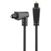 POWERTECH καλώδιο Toslink CAB-O010 male σε 90° male 4mm, PMMA, 1m | Καλώδια - Αντάπτορες | elabstore.gr