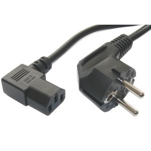 POWERTECH καλώδιο τροφοδοσίας Η/Υ & οθόνης P003, 3x0.75mm², 1.5m, μαύρο | Καλώδια - Αντάπτορες | elabstore.gr
