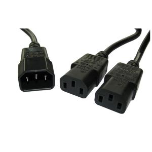 POWERTECH καλώδιο τροφοδοσίας CAB-P008 F/2xM (3pin), 1.5m | Καλώδια - Αντάπτορες | elabstore.gr