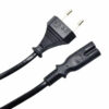 POWERTECH καλώδιο τροφοδοσίας CAB-P021 2pin, copper, 1.5m, μαύρο, 5τμχ | Καλώδια - Αντάπτορες | elabstore.gr