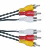 POWERTECH καλώδιο 3x RCA σε 3x RCA CAB-R006, 5m, μαύρο | Καλώδια - Αντάπτορες | elabstore.gr