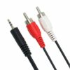 POWERTECH καλώδιο 3.5mm σε 2x RCA CAB-R007, 1.5m, μαύρο | Καλώδια - Αντάπτορες | elabstore.gr