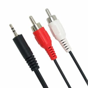 POWERTECH καλώδιο 3.5mm σε 2x RCA CAB-R007, 1.5m, μαύρο | Καλώδια - Αντάπτορες | elabstore.gr