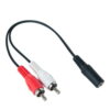 POWERTECH καλώδιο CAB-R015 3.5mm 3pin jack (F) σε 2x RCA (M), CCS, 0.2m | Καλώδια - Αντάπτορες | elabstore.gr