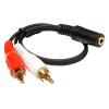 POWERTECH καλώδιο CAB-R016 2x RCA (M) σε 3.5mm 3pin jack (F), CCS, 3m | Καλώδια - Αντάπτορες | elabstore.gr