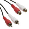POWERTECH καλώδιο CAB-R018 2x RCA (M) σε 2x RCA (F), 5m, μαύρο | Καλώδια - Αντάπτορες | elabstore.gr