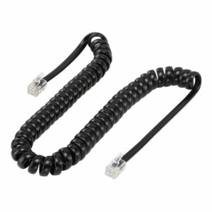 POWERTECH καλώδιο τηλεφώνου RJ10 4P4C CAB-T014, Spiral, 2m, μαύρο | Καλώδια - Αντάπτορες | elabstore.gr