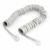 POWERTECH καλώδιο τηλεφώνου RJ10 4P4C CAB-T018, Spiral, 2m, γκρι | Καλώδια - Αντάπτορες | elabstore.gr