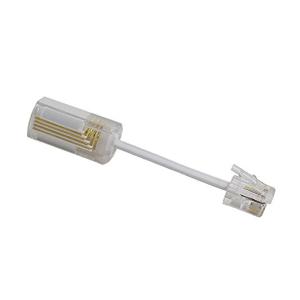 POWERTECH Αντάπτορας καλωδίου τηλεφώνου RJ10, για περιστροφή 360°, λευκό | Καλώδια - Αντάπτορες | elabstore.gr