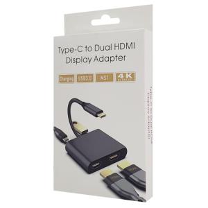POWERTECH αντάπτορας USB Type-C σε dual HDMI CAB-TB001, 4K, 40W, γκρι | eLabstore.gr POWERTECH αντάπτορας USB Type-C σε dual HDMI CAB-TB001, 4K, 40W, γκρι | Καλώδια - Αντάπτορες | elabstore.gr