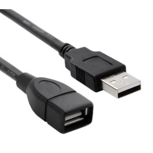 POWERTECH καλώδιο USB αρσενικό σε θηλυκό CAB-U011, copper, 1.5m, μαύρο | Καλώδια - Αντάπτορες | elabstore.gr