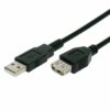 POWERTECH καλώδιο USB 2.0 αρσενικό σε θηλυκό CAB-U013, copper, 5m, μαύρο | Καλώδια - Αντάπτορες | elabstore.gr