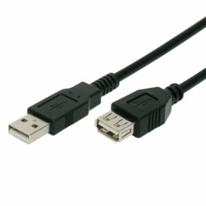 POWERTECH καλώδιο USB 2.0 αρσενικό σε θηλυκό CAB-U013, copper, 5m, μαύρο | Καλώδια - Αντάπτορες | elabstore.gr
