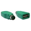 POWERTECH αντάπτορας USB 2.0 θηλυκό σε PS2 αρσενικό CAB-U021, πράσινος | Καλώδια - Αντάπτορες | elabstore.gr