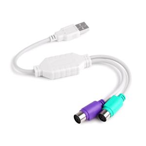POWERTECH καλώδιο USB σε 2x PS2 θηλυκό CAB-U047, 0.20m, λευκό | Καλώδια - Αντάπτορες | elabstore.gr