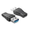 POWERTECH αντάπτορας USB 3.0 σε USB-C θηλυκό CAB-U097, μαύρος | Καλώδια - Αντάπτορες | elabstore.gr