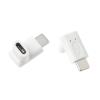 POWERTECH αντάπτορας USB-C αρσενικό σε θηλυκό CAB-U099, 90°, λευκός | Καλώδια - Αντάπτορες | elabstore.gr