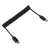 POWERTECH καλώδιο Micro USB σε USB Mini CAB-U124, σπιράλ, 1m, μαύρο | Καλώδια - Αντάπτορες | elabstore.gr